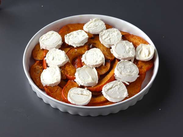 Tatin κολοκύθας με κατσικίσιο τυρί και μέλι - Προετοιμασία βήμα 8