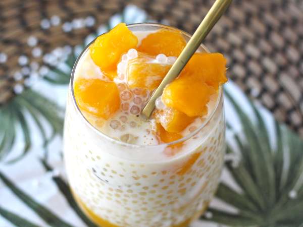 Mango sago, το ασιατικό επιδόρπιο με ταπιόκα και μάνγκο που κατακτά με την απλότητά του. - Προετοιμασία βήμα 13