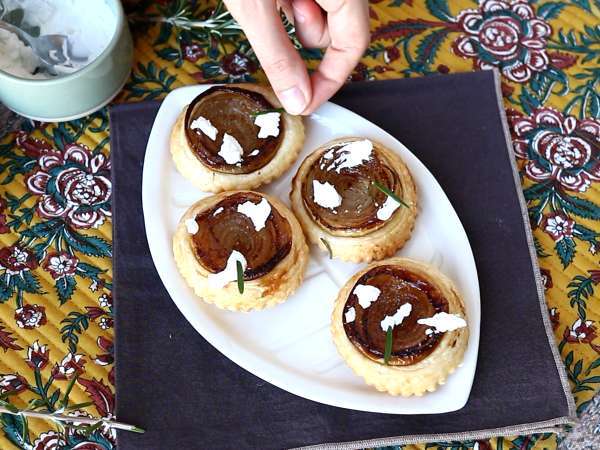 Ταρτάκια κρεμμυδιού tatin - Προετοιμασία βήμα 9