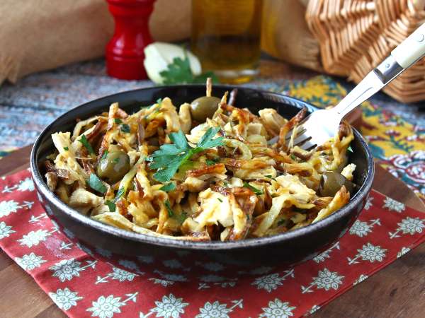 Frango à Brás: το τέλειο πορτογαλικό πιάτο για να αξιοποιήσετε τα υπολείμματα κοτόπουλου - Προετοιμασία βήμα 12