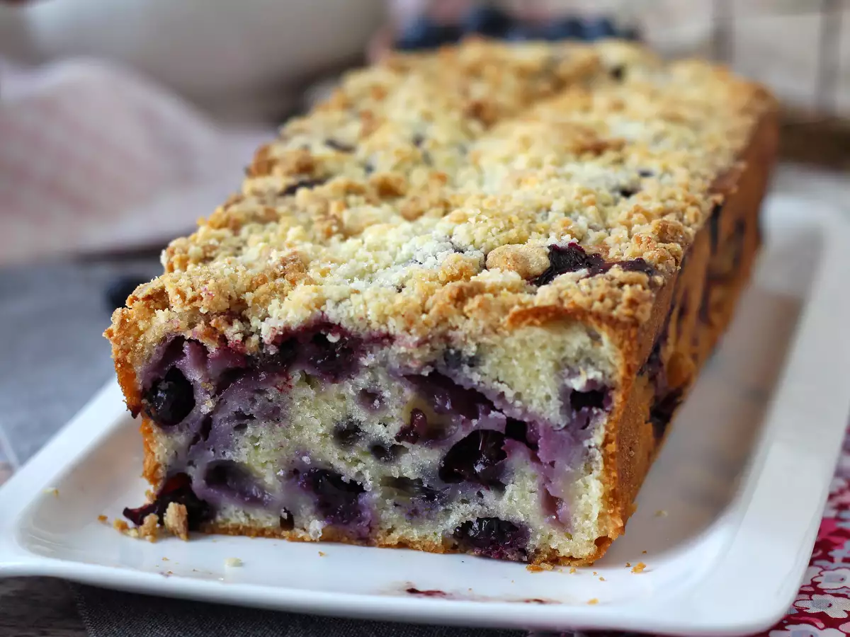 Blueberry crumble cake: το κέικ που συνδυάζει φοντάν, απαλότητα και τραγανότητα! - φωτογραφία 7