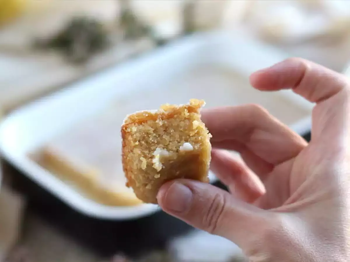 Brownie με λεμόνι και πλιγούρι βρώμης με γλάσο λεμονιού - φωτογραφία 3