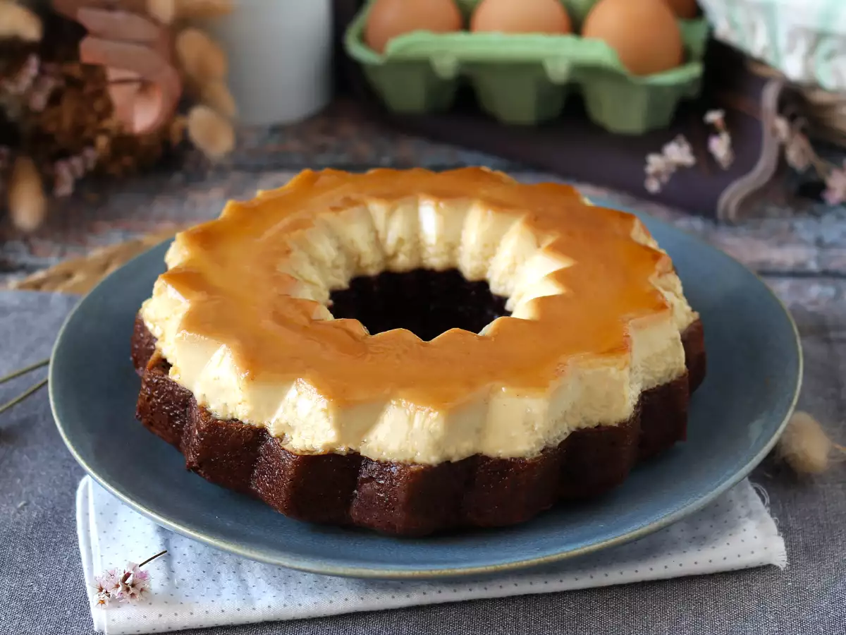 Choco flan, ο τέλειος συνδυασμός ενός ζουμερού κέικ σοκολάτας και ενός flan καραμέλας βανίλιας - φωτογραφία 2