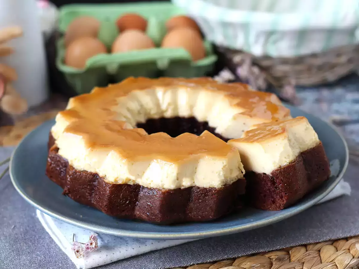 Choco flan, ο τέλειος συνδυασμός ενός ζουμερού κέικ σοκολάτας και ενός flan καραμέλας βανίλιας - φωτογραφία 7