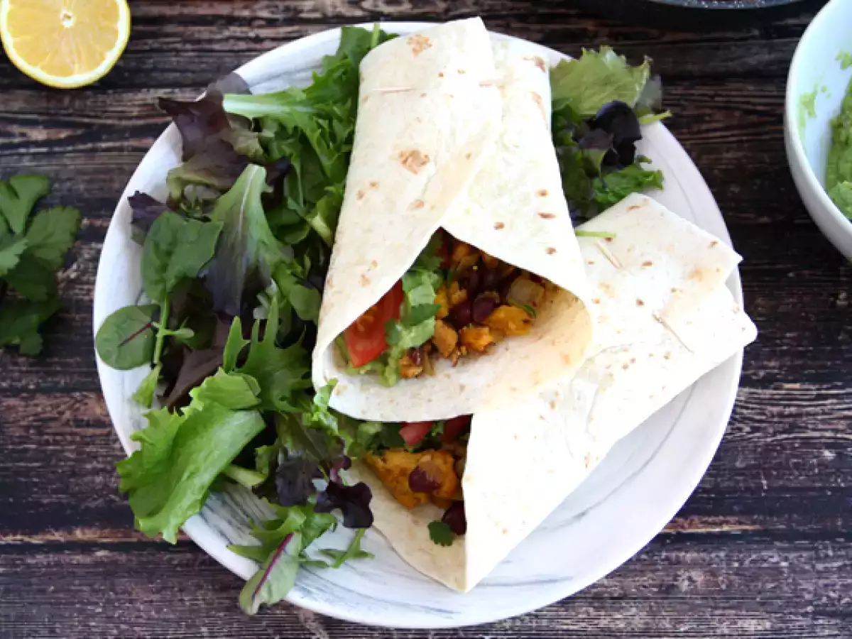 Χορτοφαγικές fajitas με πρωτεΐνη σόγιας - φωτογραφία 3