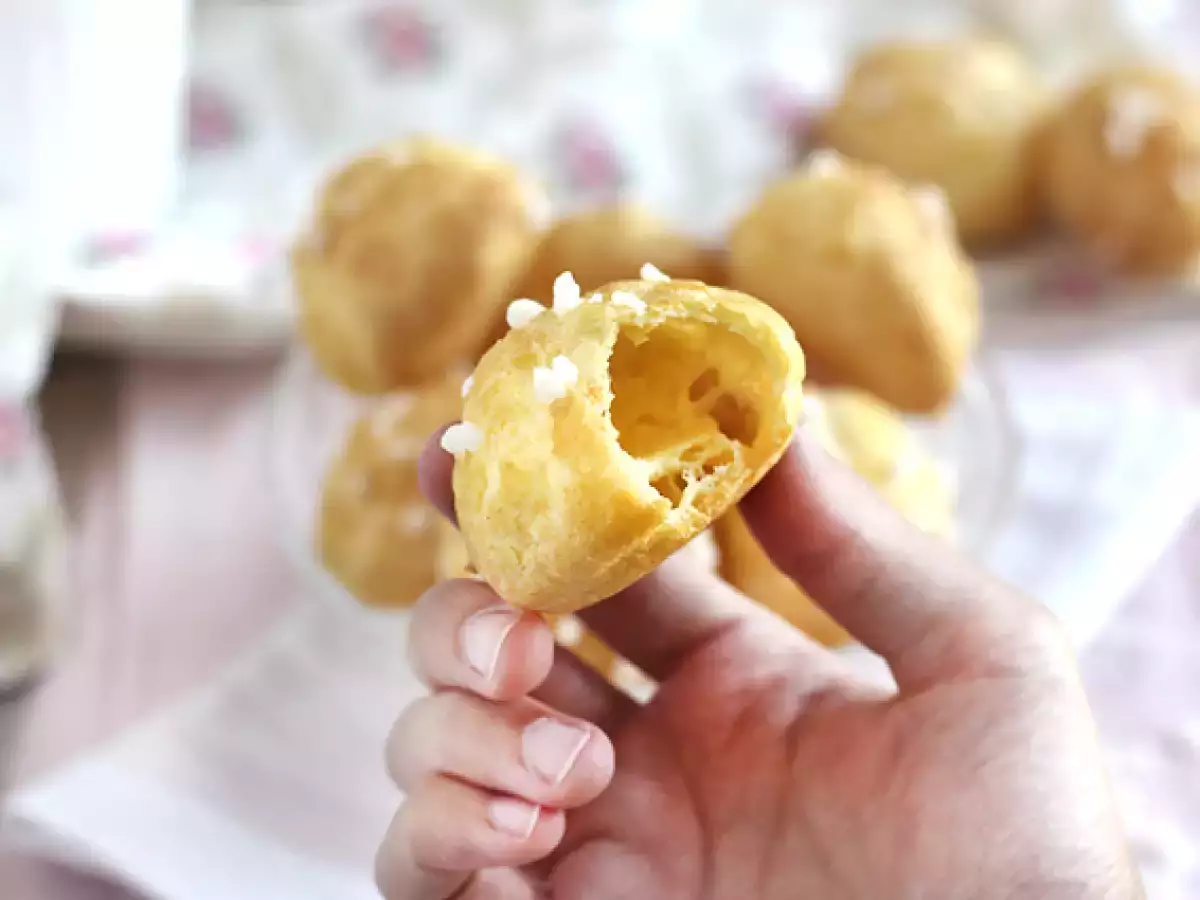 Chouquettes, choux με μαργαριταρένια ζάχαρη - φωτογραφία 2