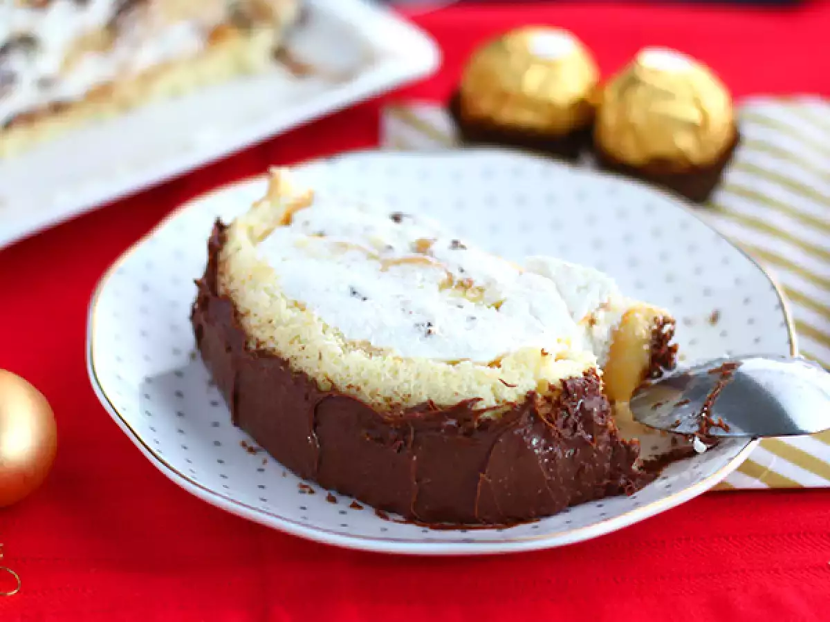 Χριστουγεννιάτικο κούτσουρο με Ferrero Rochers - φωτογραφία 4
