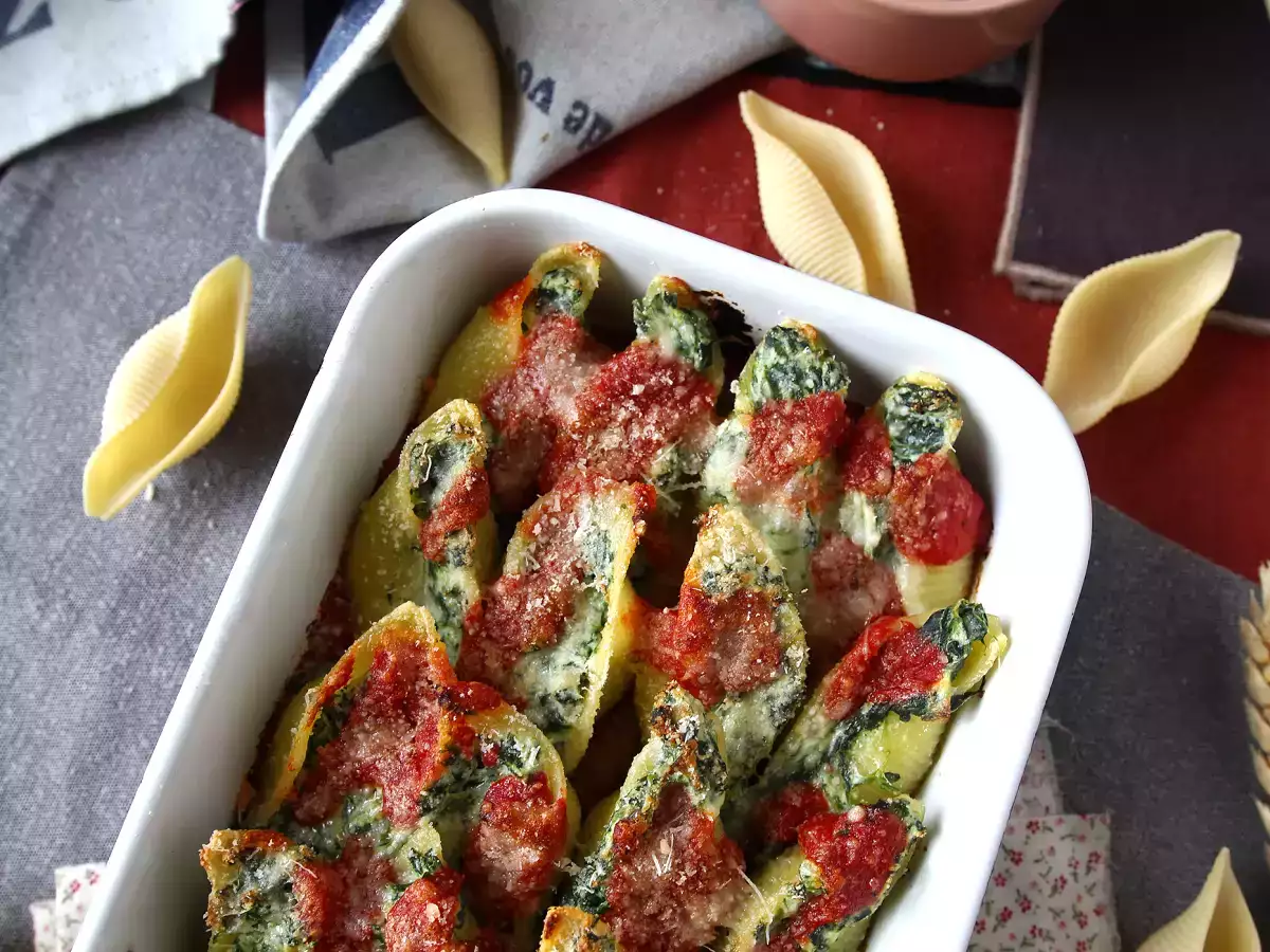 Conchiglioni γεμιστά με ρικότα και σπανάκι: ένα ακαταμάχητο ψητό χορτοφαγικό πιάτο - φωτογραφία 3