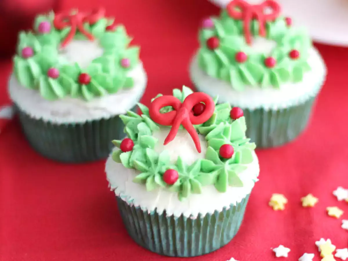 Cupcakes διακοσμημένα για τα Χριστούγεννα - φωτογραφία 3