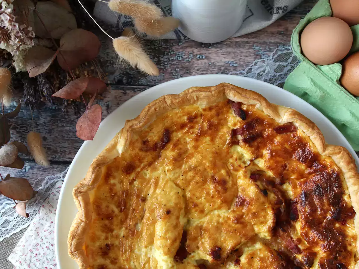 Εύκολη σπιτική συνταγή quiche lorraine - φωτογραφία 6