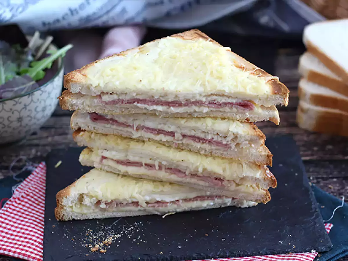 Gourmet croque-monsieur με σάλτσα μπεσαμέλ - φωτογραφία 3
