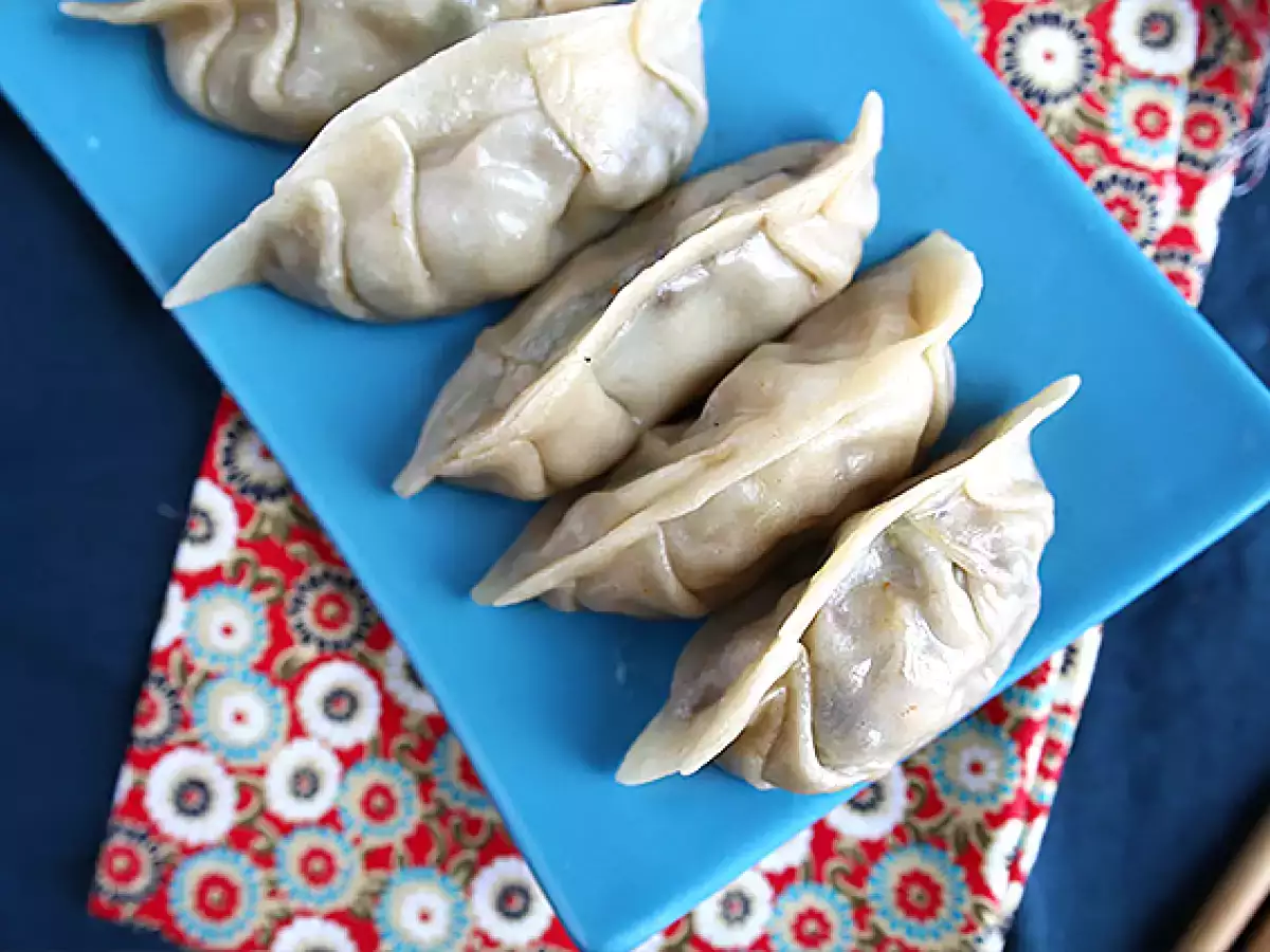 Gyozas με κοτόπουλο, καρότα και μανιτάρια - φωτογραφία 4