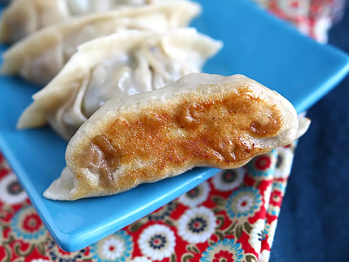 Gyozas με κοτόπουλο, καρότα και μανιτάρια - φωτογραφία 8