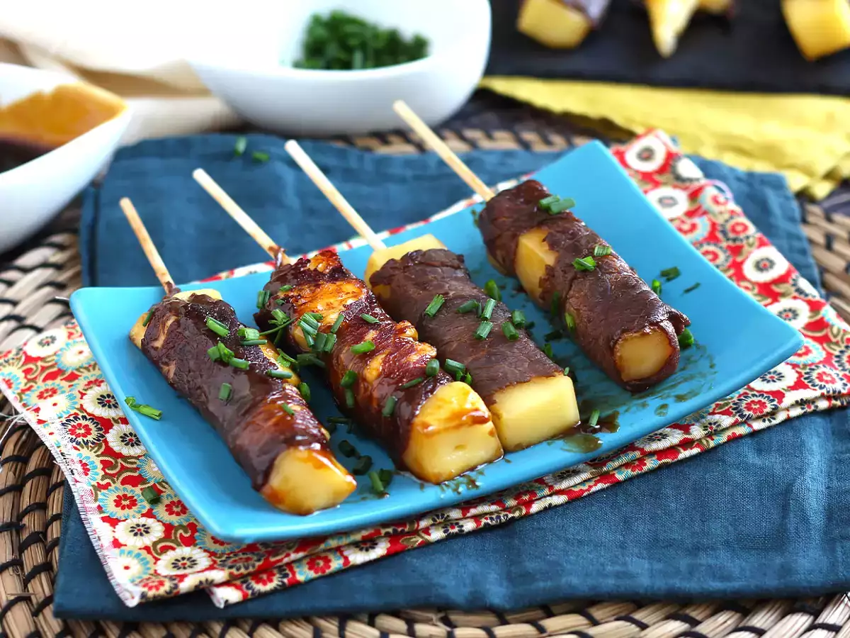 Κεμπάπ μοσχαρίσιο yakitori με τυρί - φωτογραφία 2