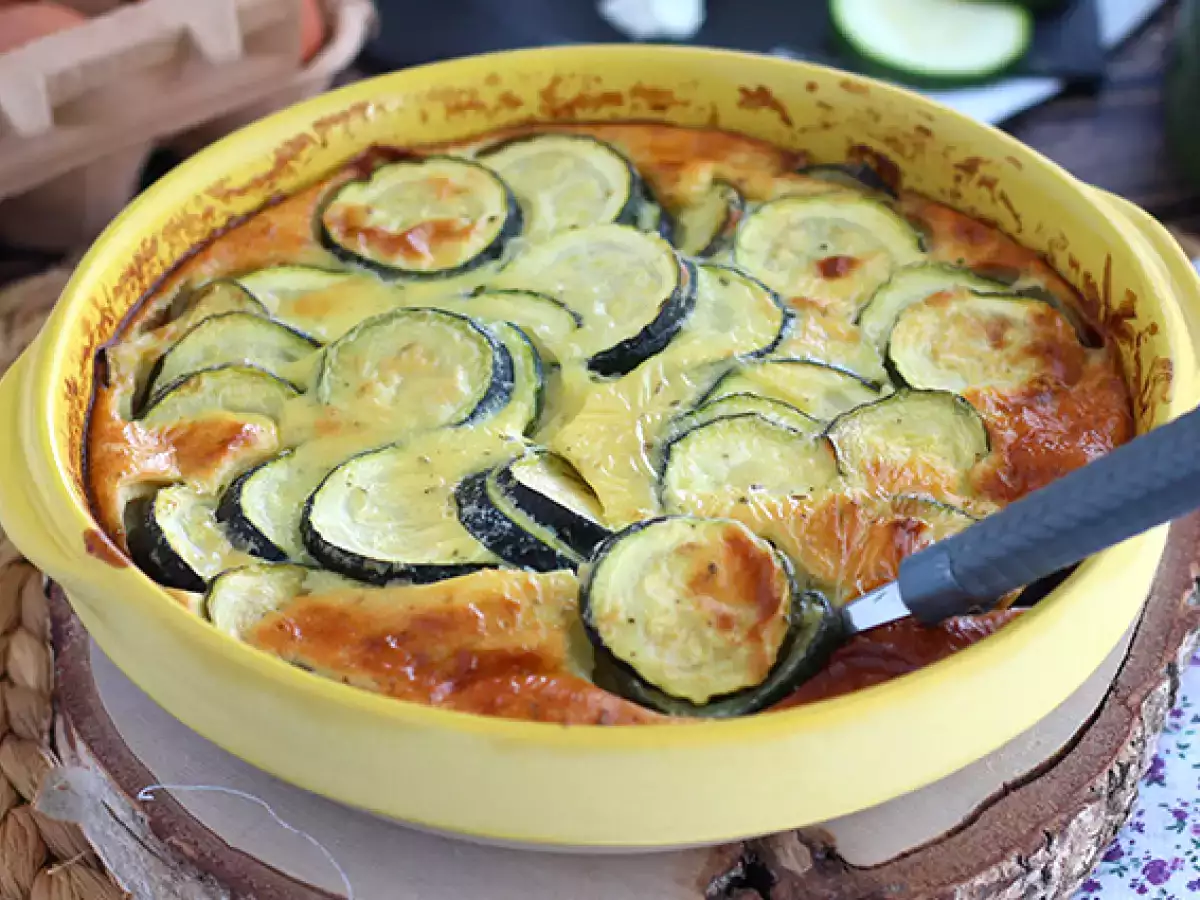 Κολοκυθάκια και κατσικίσιο τυρί clafoutis - φωτογραφία 2