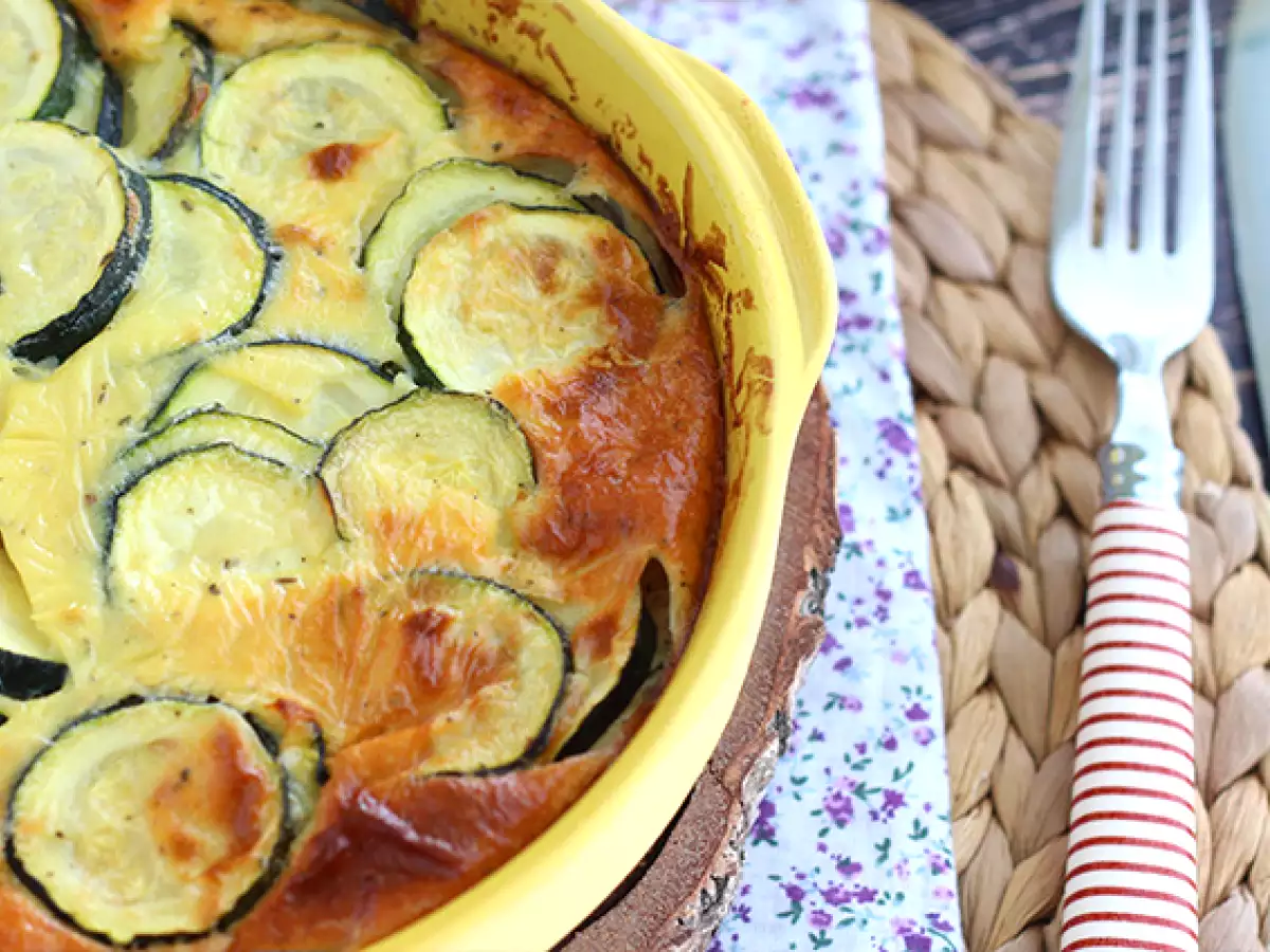 Κολοκυθάκια και κατσικίσιο τυρί clafoutis - φωτογραφία 3