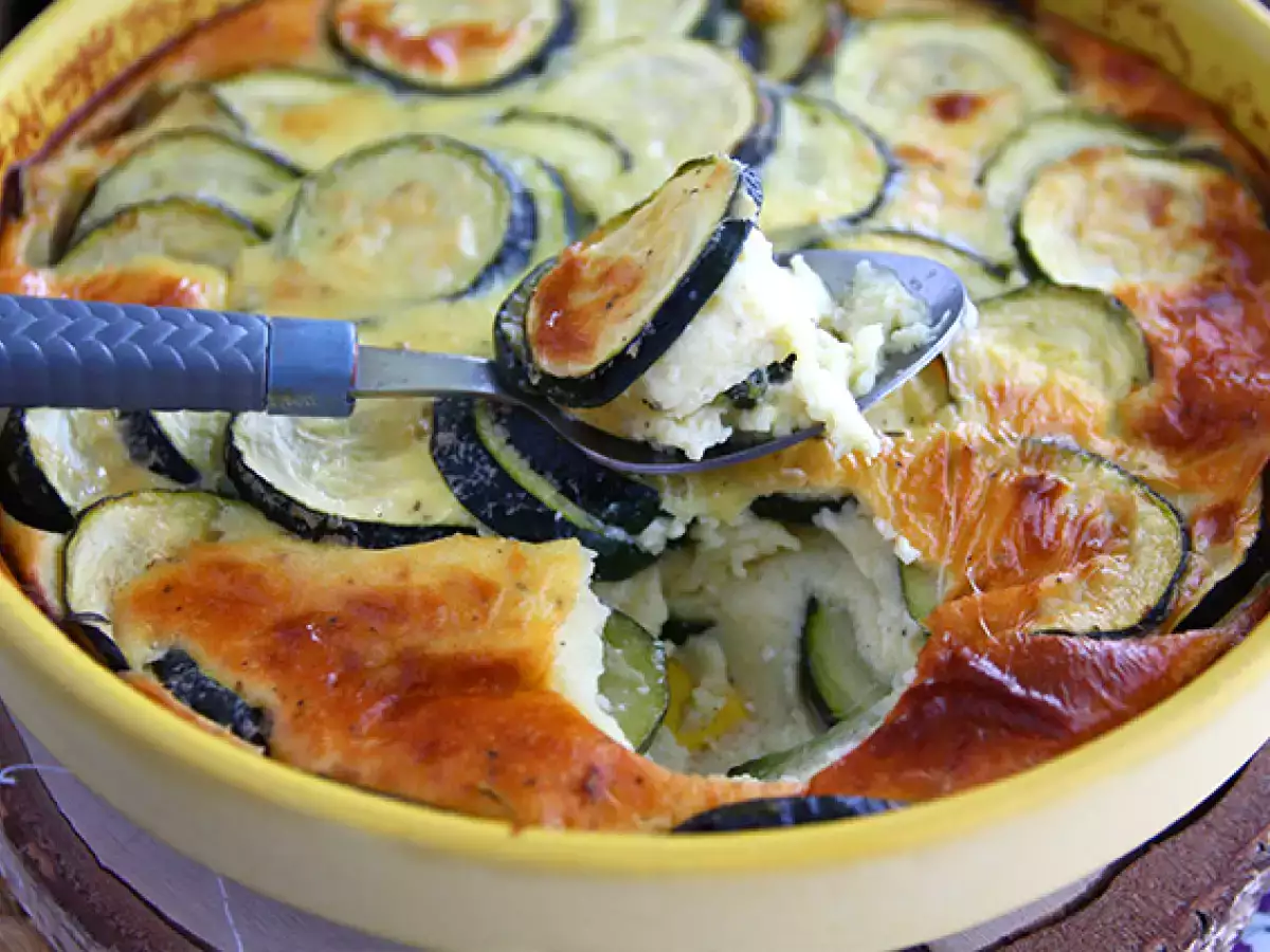 Κολοκυθάκια και κατσικίσιο τυρί clafoutis - φωτογραφία 4