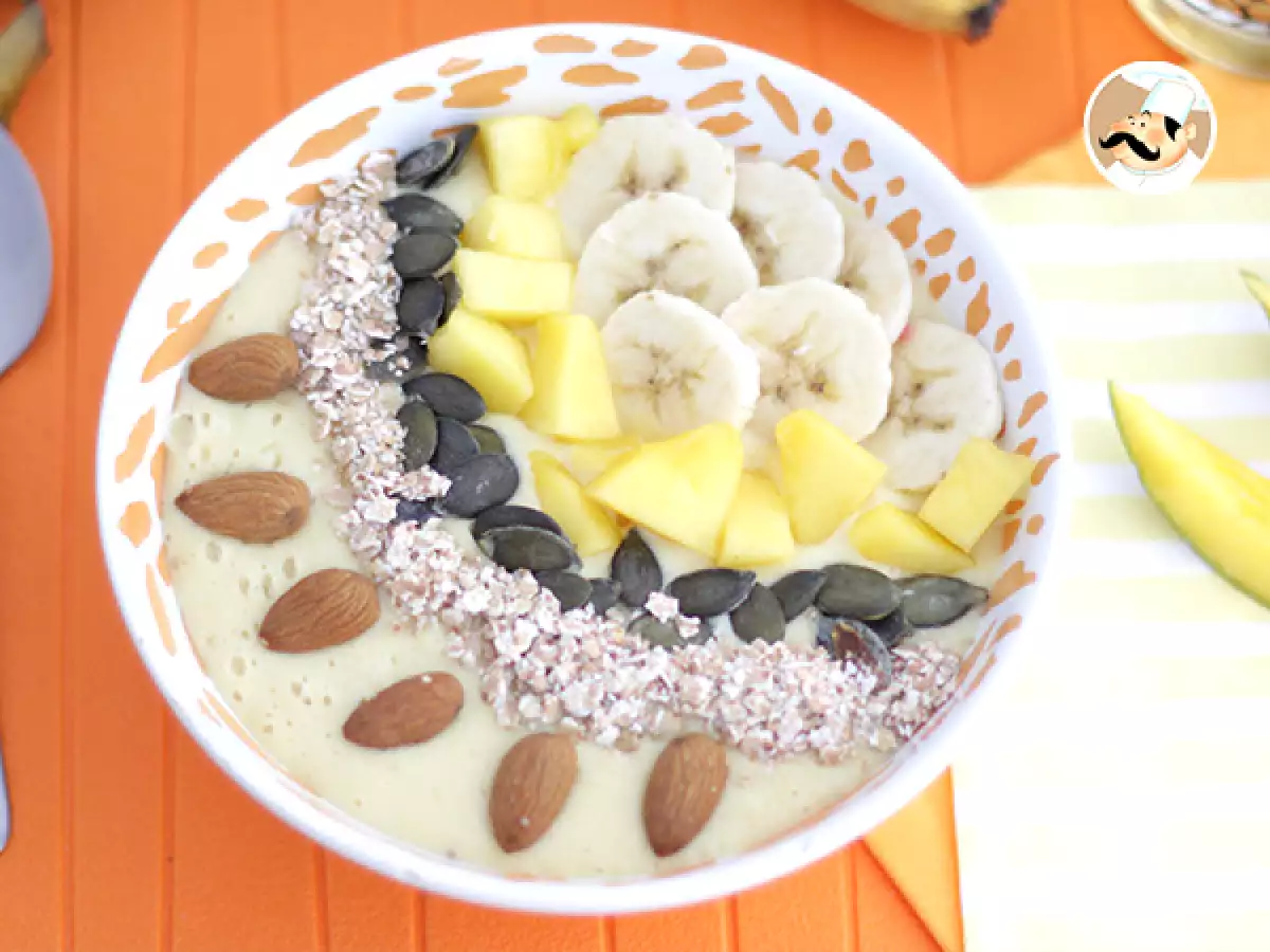Μάνγκο και μπανάνα smoothie bowl - φωτογραφία 2