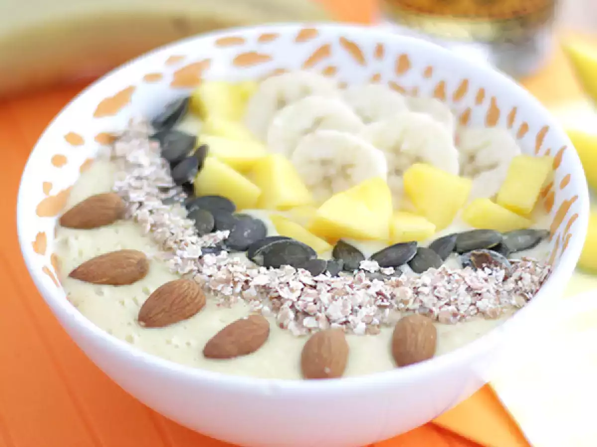Mango μπανάνα smoothie bowl