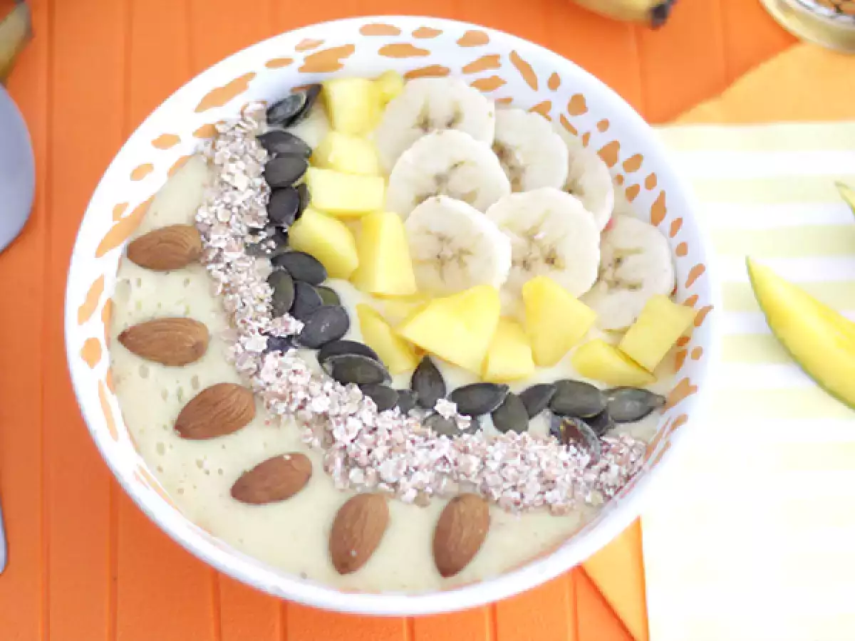Mango μπανάνα smoothie bowl - φωτογραφία 2