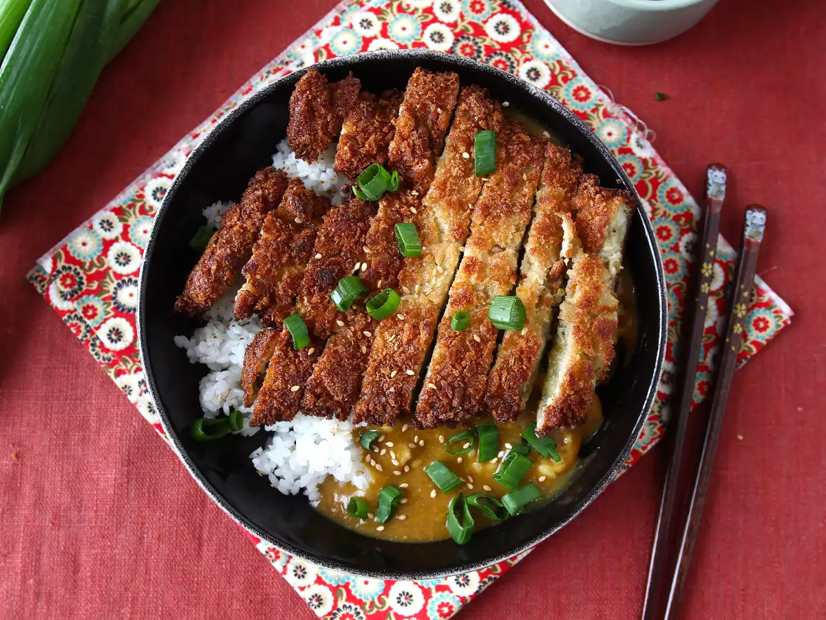 Μελιτζάνα παναρισμένη με φρυγανιά panko, ιαπωνικό κάρυ τύπου katsu, αλλά χορτοφαγικό - φωτογραφία 5