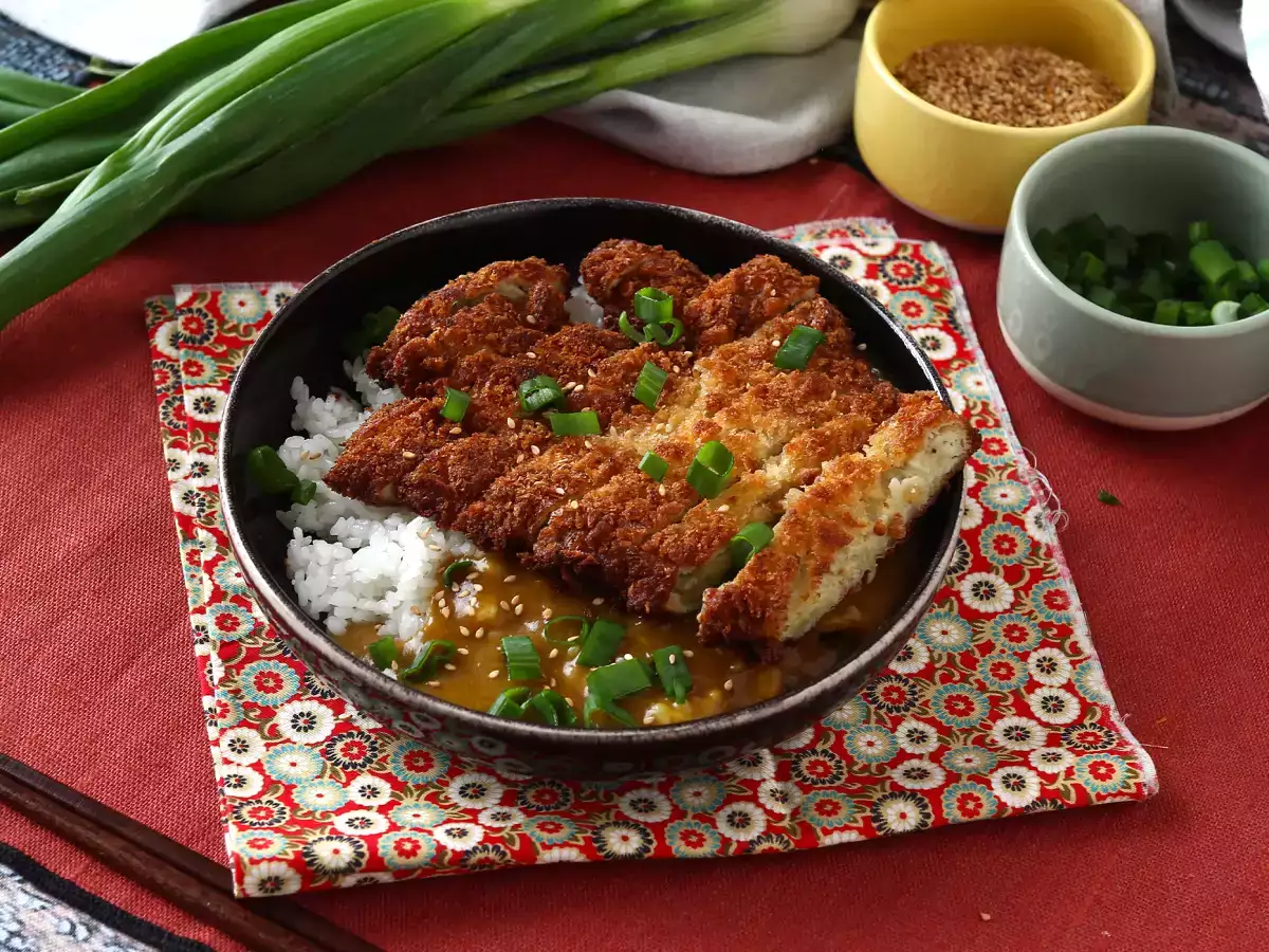 Μελιτζάνα παναρισμένη με φρυγανιά panko, ιαπωνικό κάρυ τύπου katsu, αλλά χορτοφαγικό - φωτογραφία 6