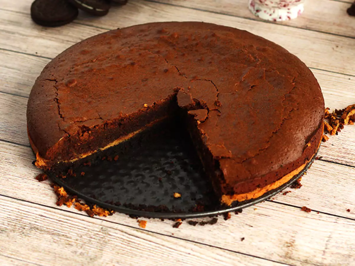 Μπισκότο brownie με φυστικοβούτυρο και μπισκότα Oreo