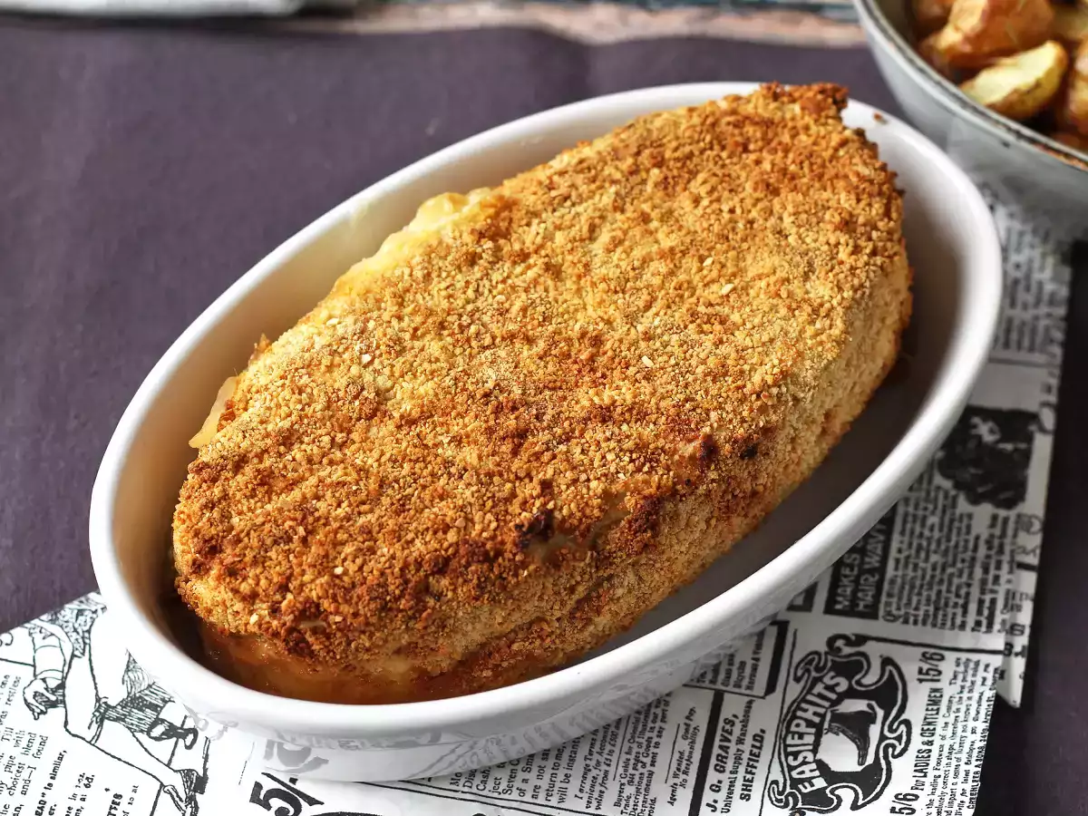 Παναρισμένο καπρίτσιο των θεών με πατάτες airfryer - φωτογραφία 7