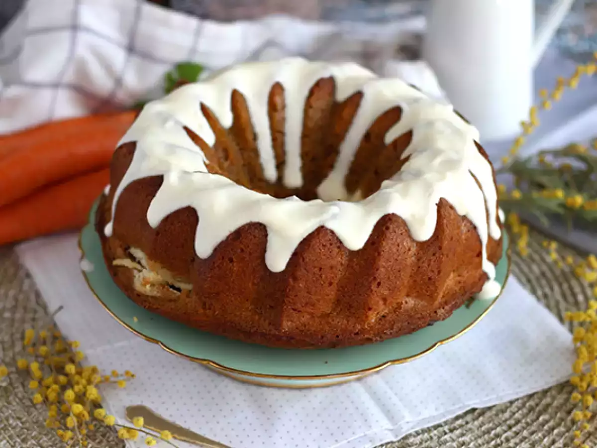 Παντεσπάνι καρότου με γέμιση cheesecake - φωτογραφία 2