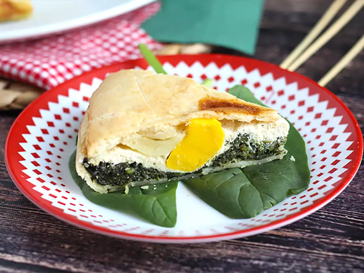 Πίτα με σπανάκι, ρικότα και αυγά - ιταλική Torta Pasqualina - φωτογραφία 5
