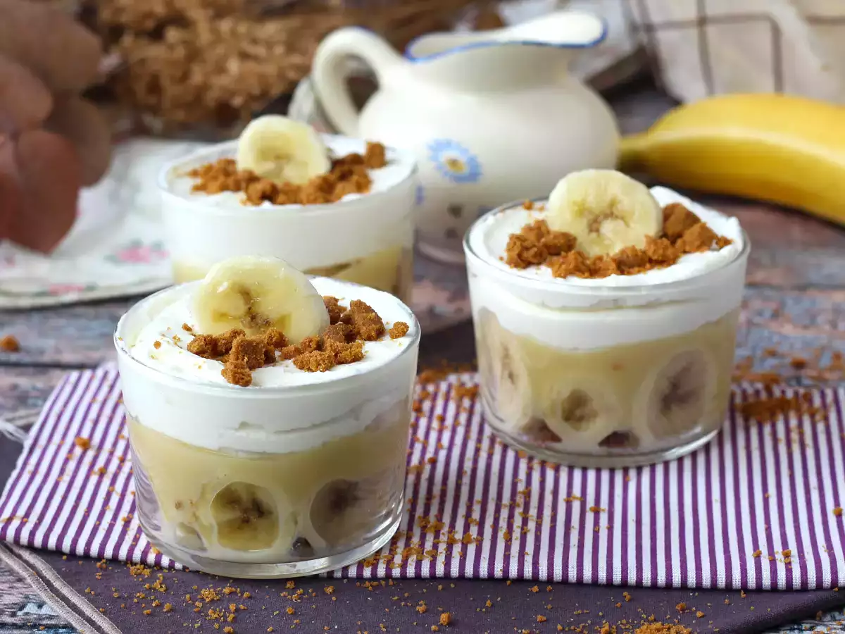 Ποτήρια τύπου Banoffee, για τους λάτρεις της μπανάνας και της καραμέλας