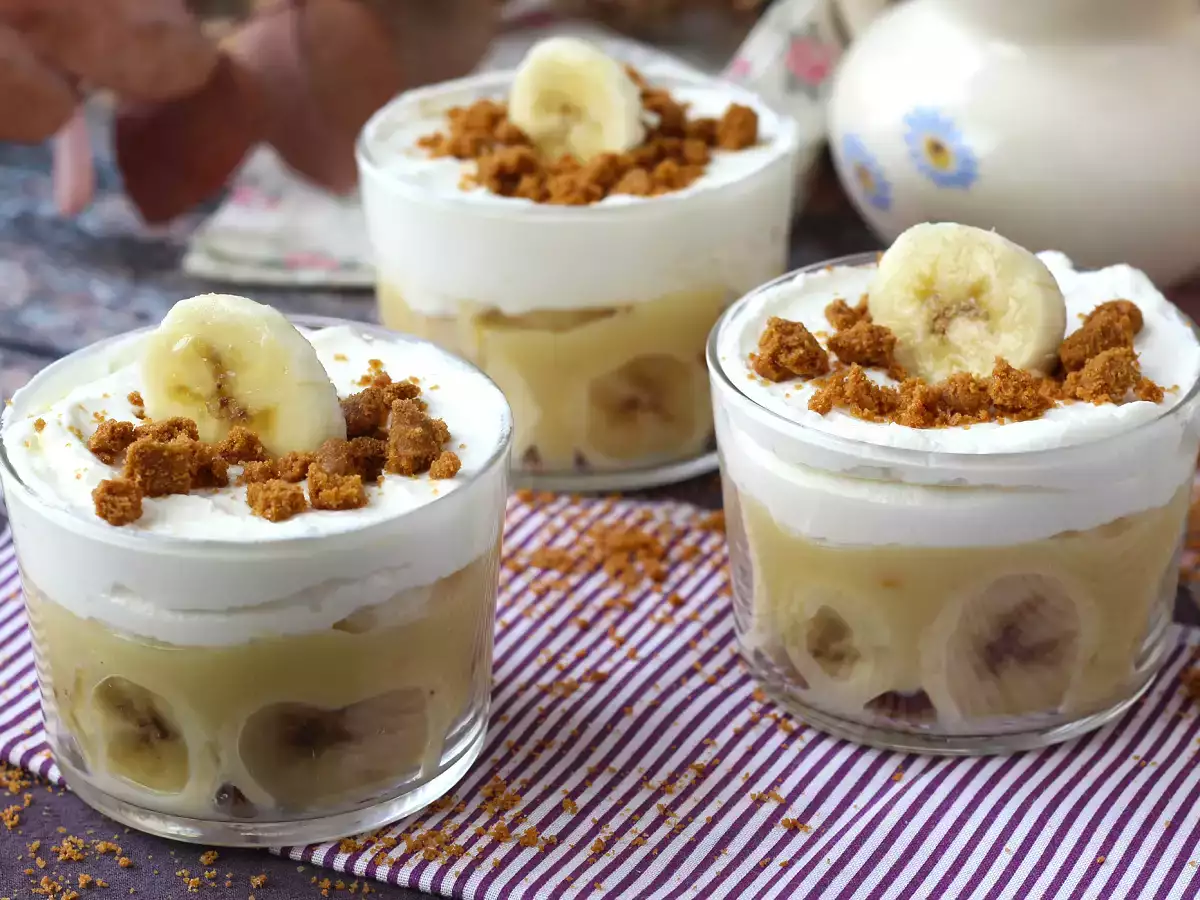 Ποτήρια τύπου Banoffee, για τους λάτρεις της μπανάνας και της καραμέλας - φωτογραφία 3