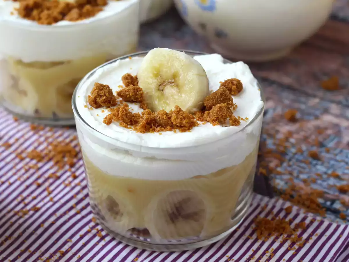 Ποτήρια τύπου Banoffee, για τους λάτρεις της μπανάνας και της καραμέλας - φωτογραφία 4