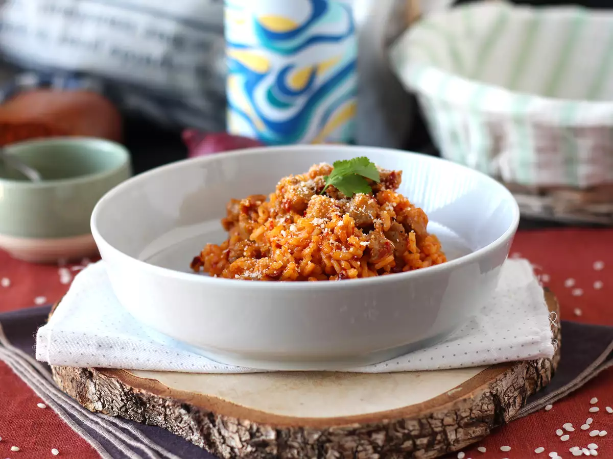 Ριζότο 'nduja και λουκάνικο, ένα πρώτο πιάτο με έντονη γεύση - φωτογραφία 6