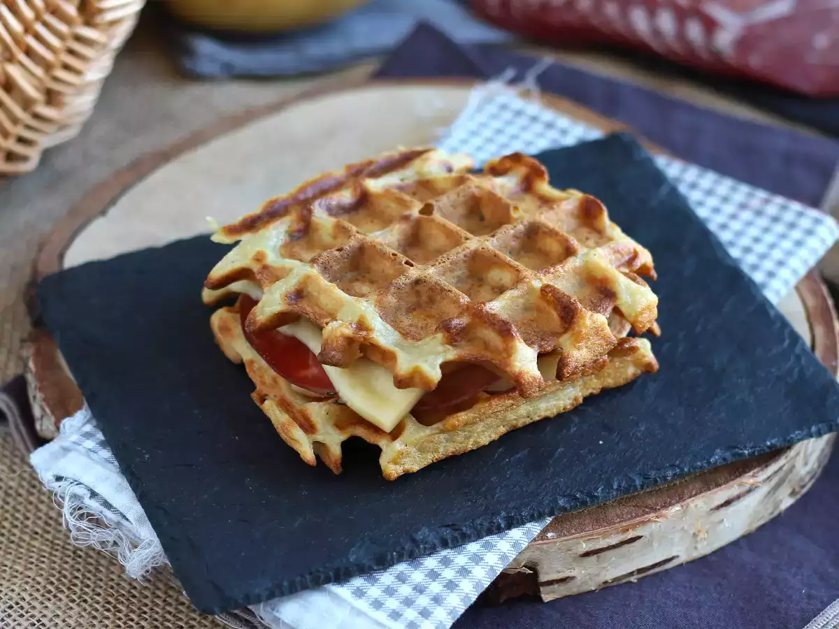 Σάντουιτς με βάφλα πατάτας και raclette, το απόλυτο comfort food - φωτογραφία 5
