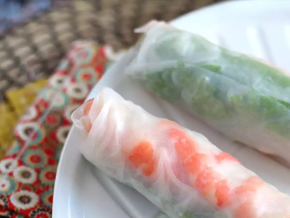 Spring rolls - γαρίδες κοτόπουλο - φωτογραφία 5