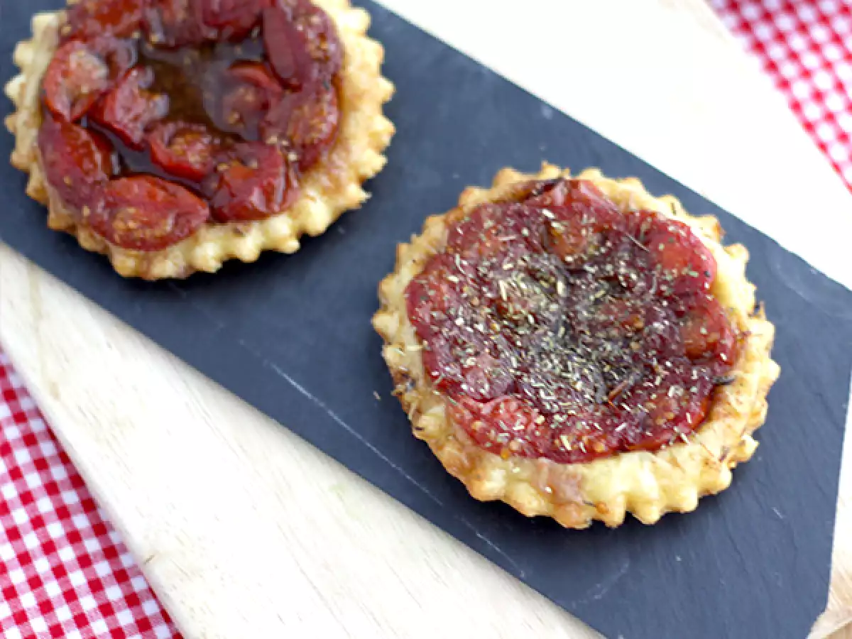 Τάρτες με ντομάτα κεράσι tatin - φωτογραφία 2