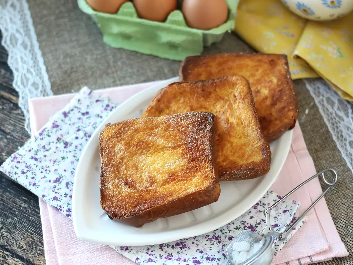 Torrijas στη φριτέζα αέρα με ψωμί μπριός, μια παράδοση χωρίς επιπλοκές - φωτογραφία 2