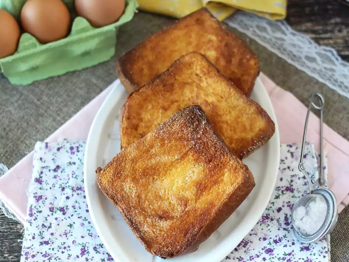 Torrijas στη φριτέζα αέρα με ψωμί μπριός, μια παράδοση χωρίς επιπλοκές - φωτογραφία 6