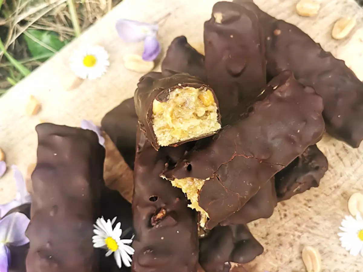 Vegan και χωρίς γλουτένη σπιτικές μπάρες Snickers