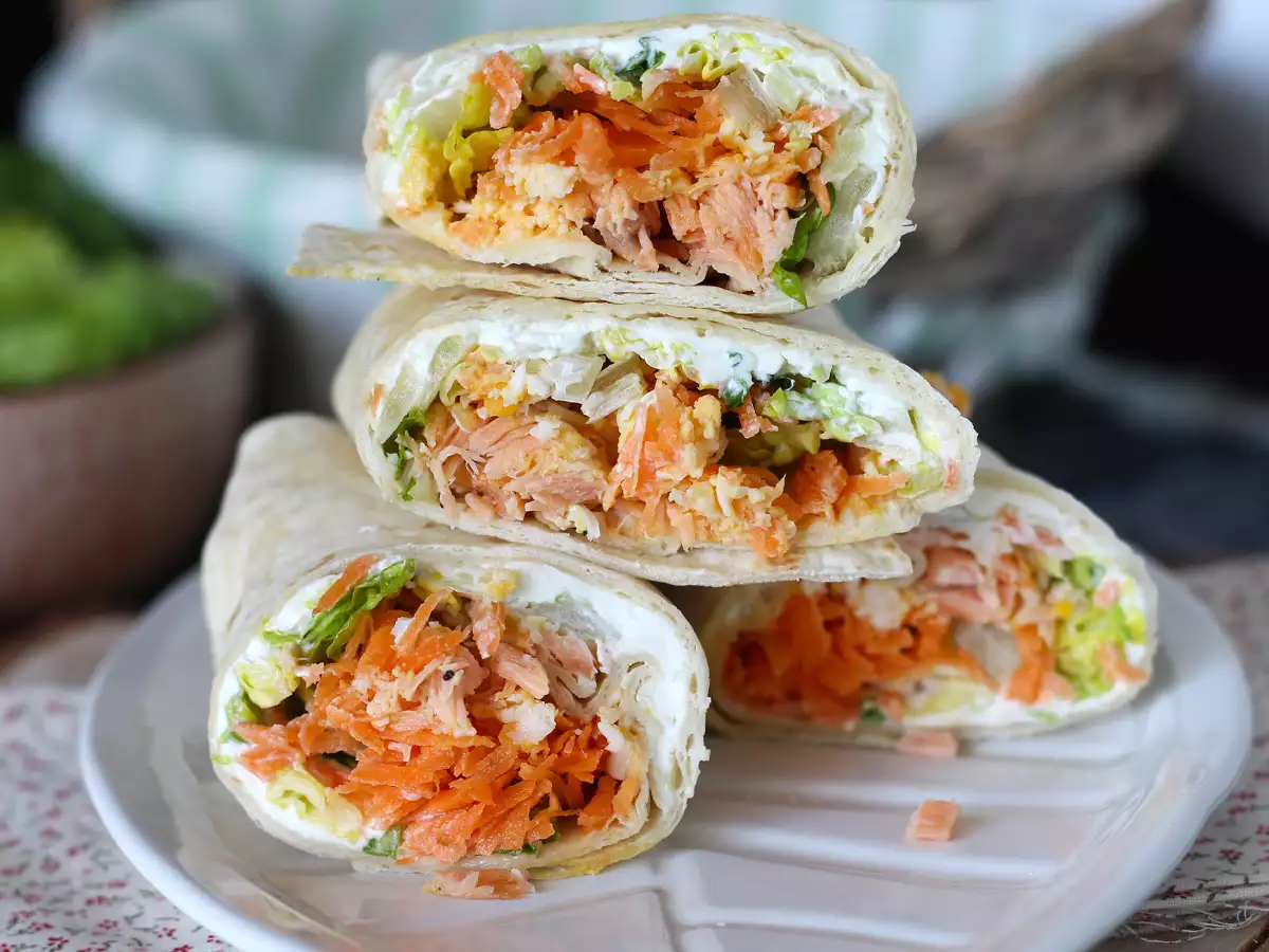 Wraps σολομού, το τέλειο, πρακτικό σάντουιτς για να το παίρνετε παντού μαζί σας - φωτογραφία 3
