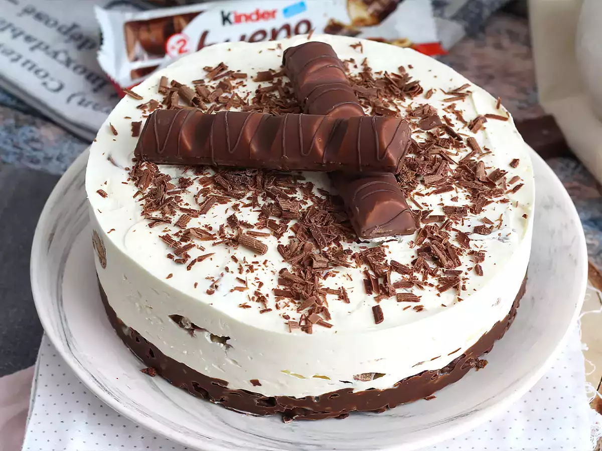 Υπέροχο cheesecake Kinder Bueno χωρίς ψήσιμο - φωτογραφία 4