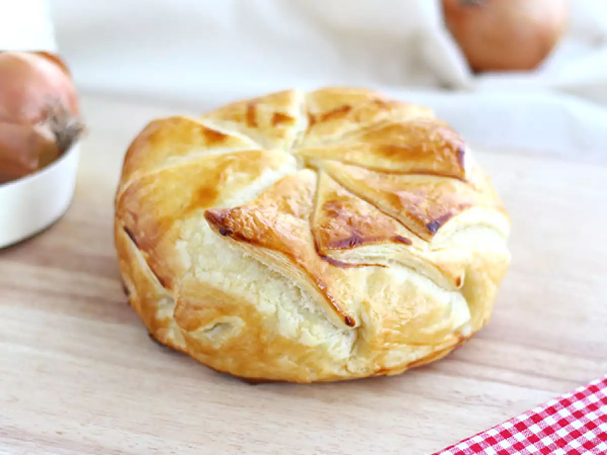 Ζαμπόν και κρεμμύδι Camembert σφολιάτας - φωτογραφία 3