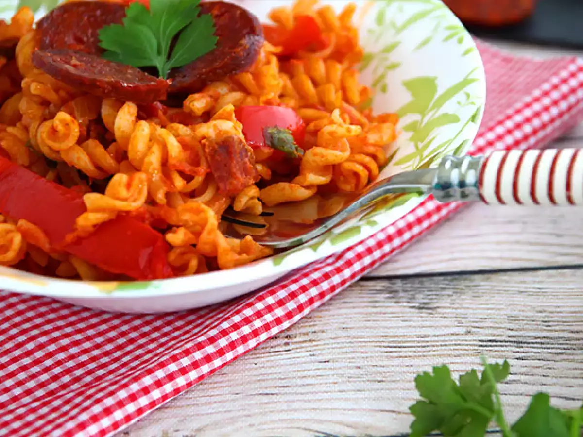 Ζυμαρικά με chorizo - φωτογραφία 4